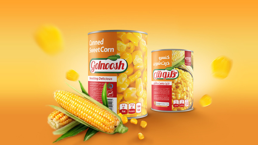 Golnoosh罐頭食品包裝設(shè)計”豎版大圖“風(fēng)格-上海包裝設(shè)計公司