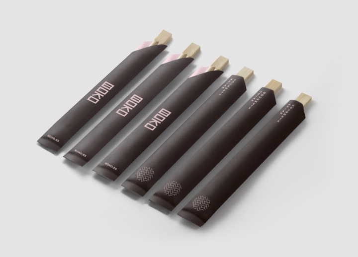 外賣送餐品牌Boko品牌vi設(shè)計(jì)，幾何線條排列組合設(shè)計(jì)