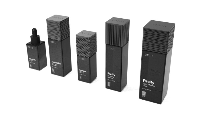 黑酷風(fēng)格男性護(hù)膚品化妝品包裝設(shè)計(jì)，設(shè)計(jì)靈感來自海洋和水