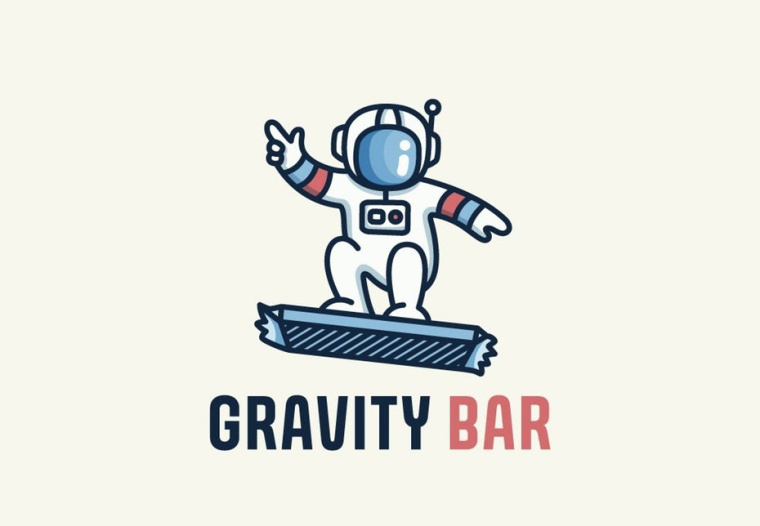 這位俏皮的宇航員logo有著豐富的個(gè)性