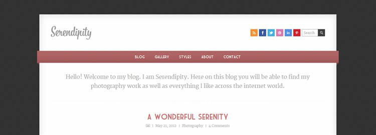 Serendipity免費響應(yīng)單列博客模板html5