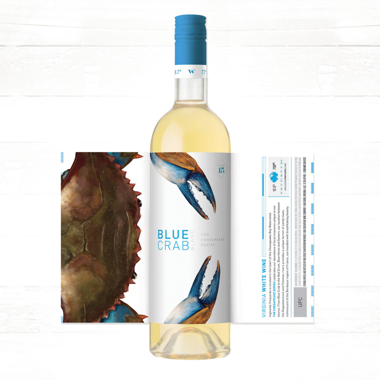 Chesapeake 葡萄酒包裝設(shè)計(jì)，通過插畫來表達(dá)切薩皮克灣的海洋生物