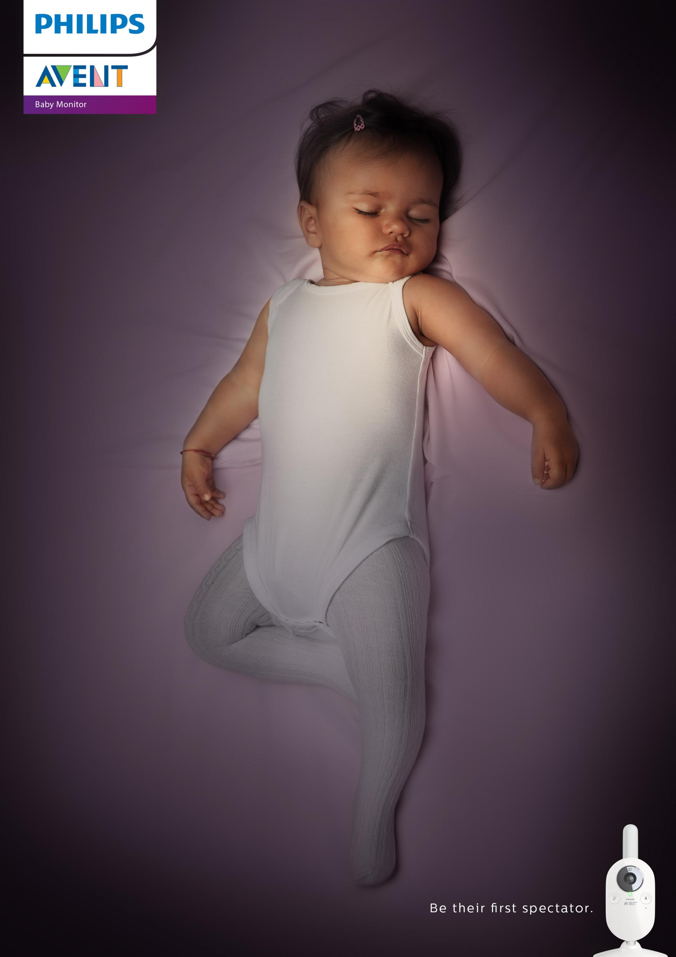 飛利浦Avent監(jiān)控?cái)z像頭平面廣告創(chuàng)意設(shè)計(jì)，幫你能發(fā)現(xiàn)孩子的天賦