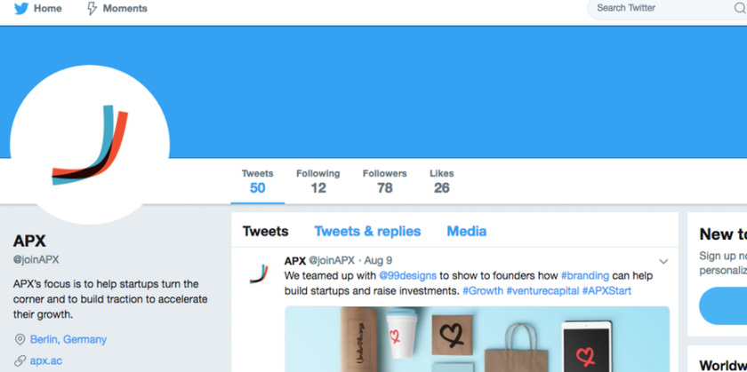 悉尼證券交易所APX推特logo設(shè)計