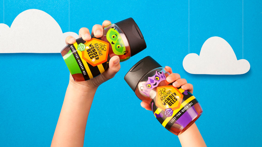 IP品牌策劃案例:Rowse Wonder Bees兒童蜂蜜包裝設計,兩個超級蜜蜂英雄吉祥物 IP品牌策劃案例:Rowse Wonder Bees兒童蜂蜜包裝設計,兩個超級蜜蜂英雄吉祥物