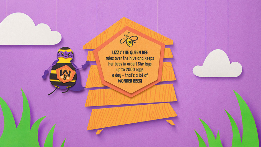 IP品牌策劃案例：Rowse Wonder Bees兒童蜂蜜包裝設計，兩個超級蜜蜂英雄吉祥物