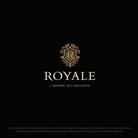 豪華黃金logo設(shè)計-皇家能源標(biāo)志logo設(shè)計