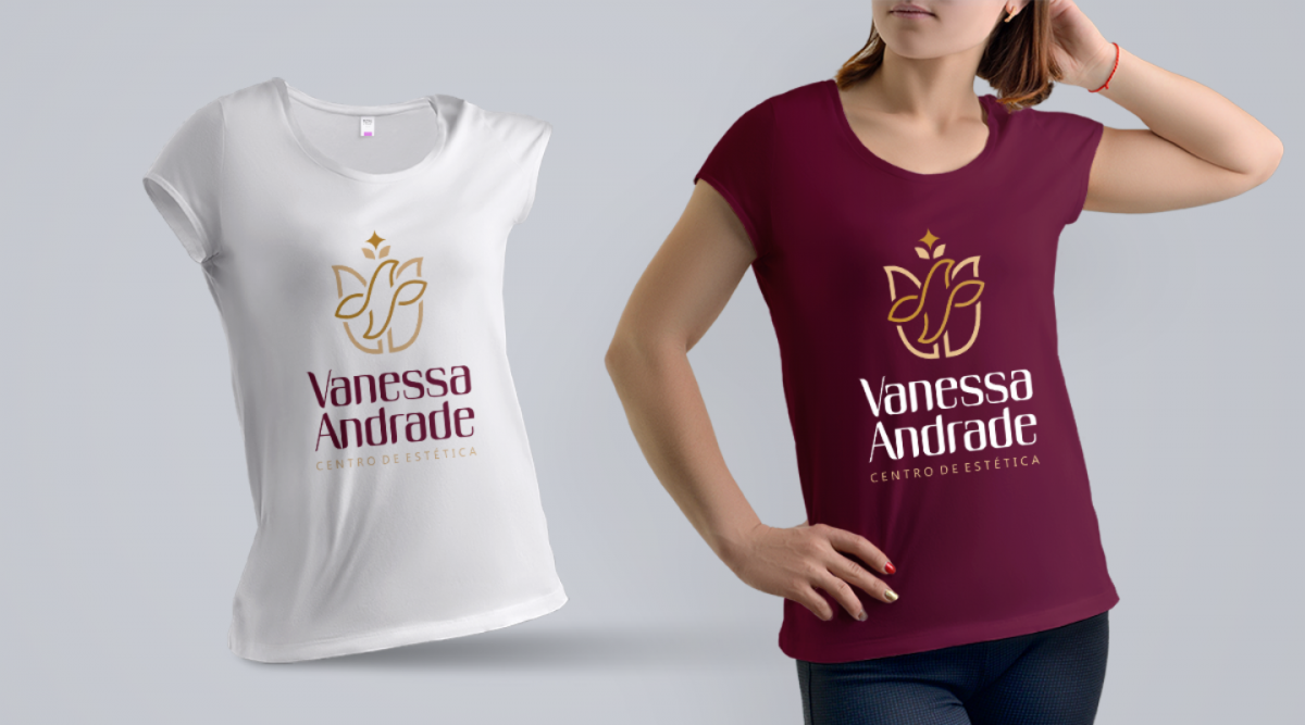 Vanessa Andrade 醫(yī)療美容機構(gòu)（醫(yī)美）品牌logo設(shè)計vi設(shè)計，花朵+蜂鳥