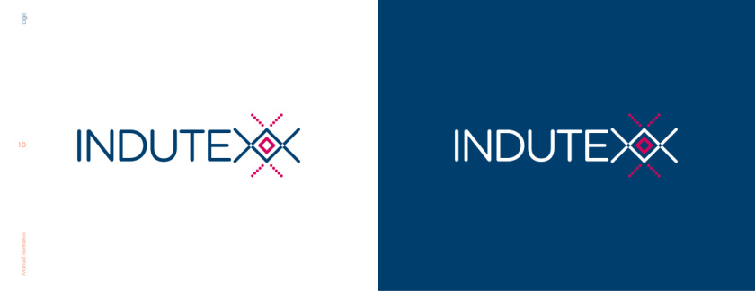 Indutexx 紡織面料品牌logo設(shè)計，幾何線條風(fēng)格