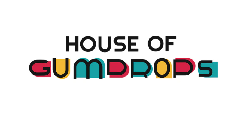 彩色House of Gumdrops賀卡公司logo設(shè)計(jì)