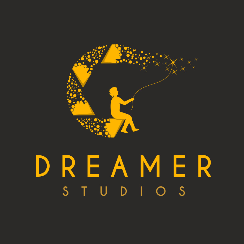 黃色logo設(shè)計- Dreamer Studios徽標(biāo)logo設(shè)計