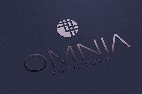 紫色logo設(shè)計- Omnia Furniture徽標(biāo)logo設(shè)計