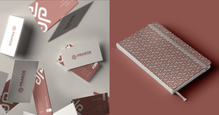 PRAEGE 4個P字母酒店logo設計vi設計