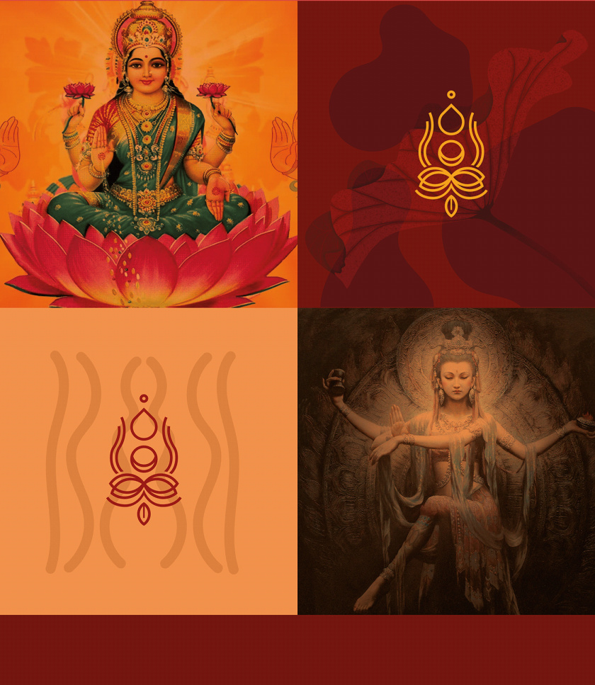 Maha-Laksmi 印度瑜伽舞蹈品牌logo設(shè)計vi設(shè)計