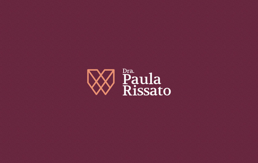 Dra. Paula Rissato 牙醫(yī)齒科診所logo設(shè)計(jì)vi設(shè)計(jì)，溫暖的線條風(fēng)格