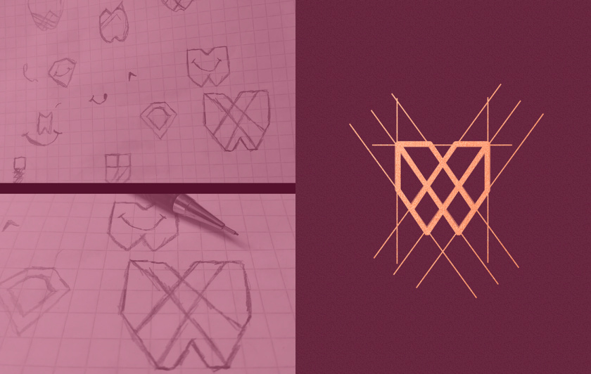 Dra. Paula Rissato 牙醫(yī)齒科診所logo設(shè)計(jì)vi設(shè)計(jì)，溫暖的線條風(fēng)格