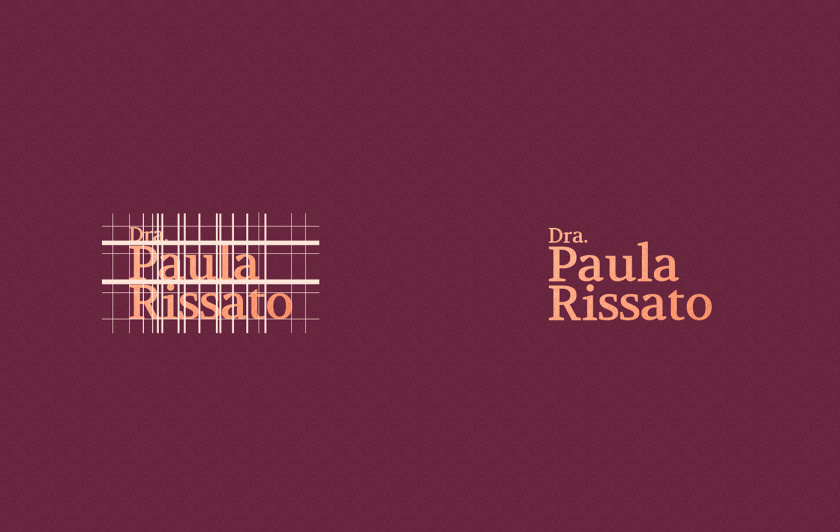 Dra. Paula Rissato 牙醫(yī)齒科診所logo設(shè)計(jì)vi設(shè)計(jì)，溫暖的線條風(fēng)格