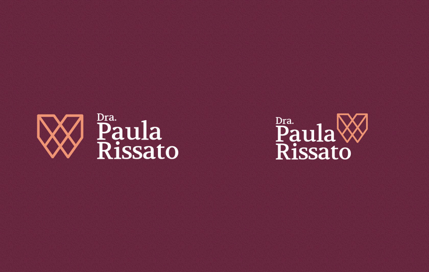 Dra. Paula Rissato 牙醫(yī)齒科診所logo設(shè)計(jì)vi設(shè)計(jì)，溫暖的線條風(fēng)格
