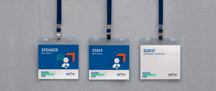 數(shù)字技術(shù)活動會議品牌視覺表達(dá)vi設(shè)計和體驗設(shè)計-員工證設(shè)計