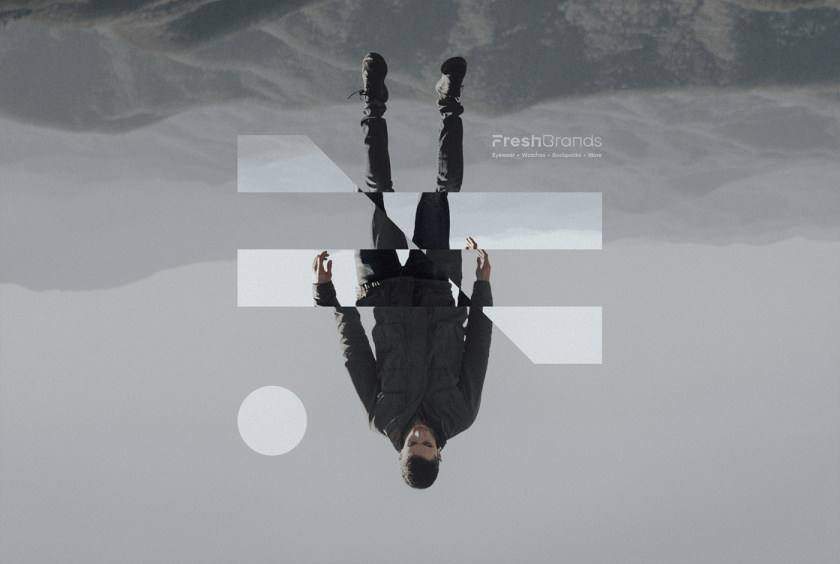 FreshBrands 時(shí)尚休閑服飾品牌形象設(shè)計(jì)logo設(shè)計(jì)，動(dòng)感的變形F字母+旗幟符號(hào)