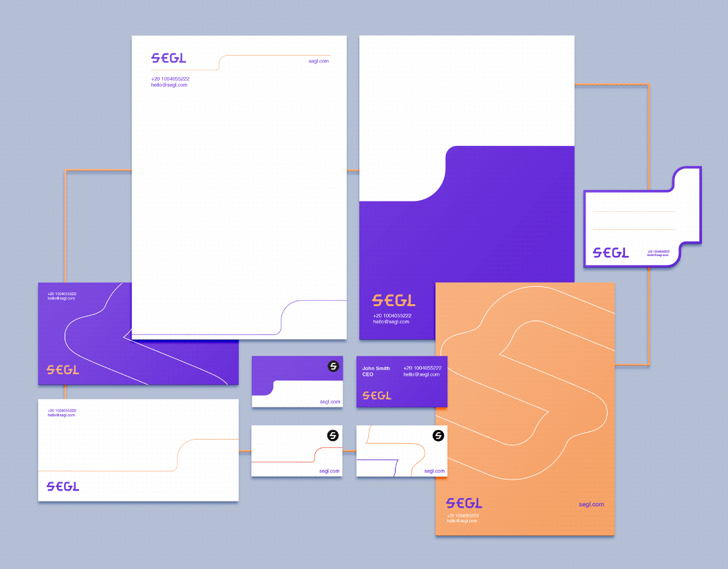 vi設(shè)計(jì)欣賞：Segl 室內(nèi)涂裝公司品牌vi視覺(jué)形象設(shè)計(jì)，階梯符號(hào)+明亮色塊