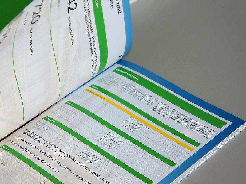 Togliattiazot 2017年企業(yè)可持續(xù)發(fā)展報告宣傳冊設(shè)計，斜杠條紋風(fēng)格