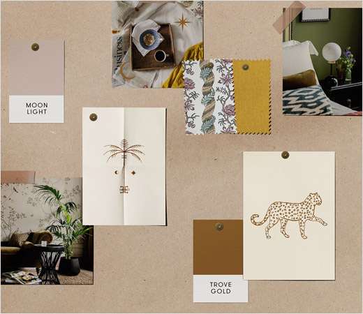 Trove 家具品牌logo設(shè)計。由豹+棕櫚樹+鑰匙組合而成