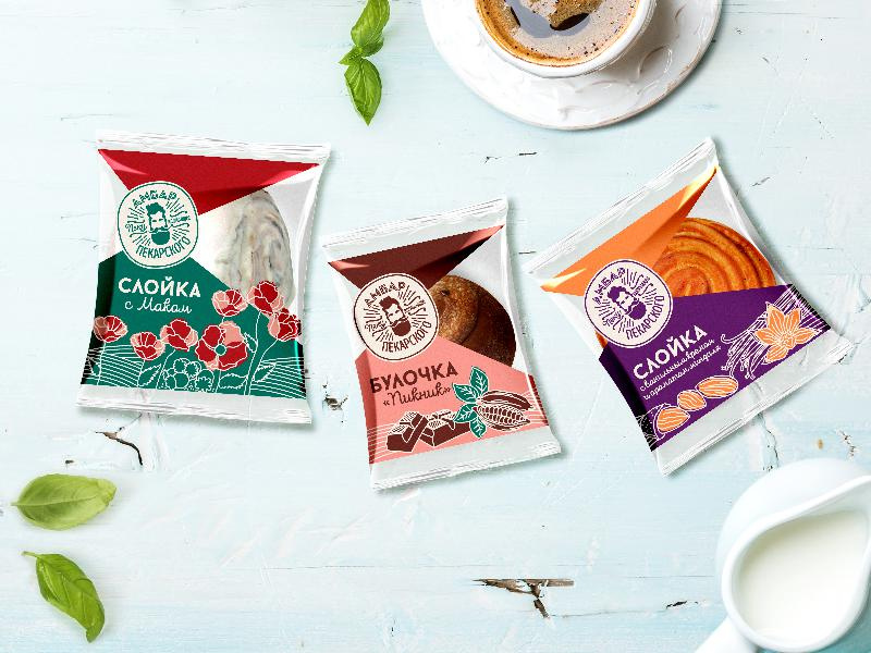 Serpukhovkhleb 大型面包店袋裝面包設(shè)計(jì),幾何版式+人物頭像 Serpukhovkhleb 大型面包店袋裝面包設(shè)計(jì),幾何版式+人物頭像