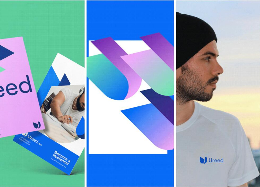 ureed 在線服務(wù)市場(chǎng)平臺(tái)網(wǎng)站品牌logo設(shè)計(jì)vi設(shè)計(jì)，互聯(lián)網(wǎng)科技風(fēng)格