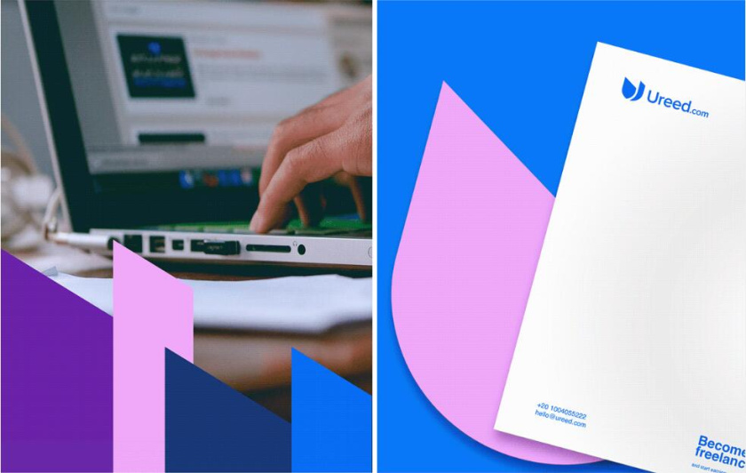 ureed 在線服務(wù)市場(chǎng)平臺(tái)網(wǎng)站品牌logo設(shè)計(jì)vi設(shè)計(jì)，互聯(lián)網(wǎng)科技風(fēng)格