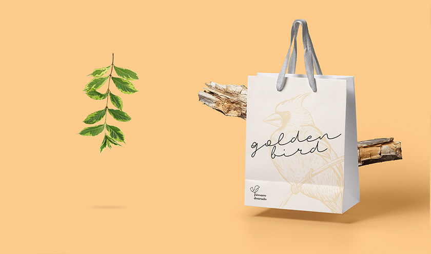 Pássaro金鳥飼料口糧包裝設(shè)計(jì)，手繪小鳥的圖案包裝