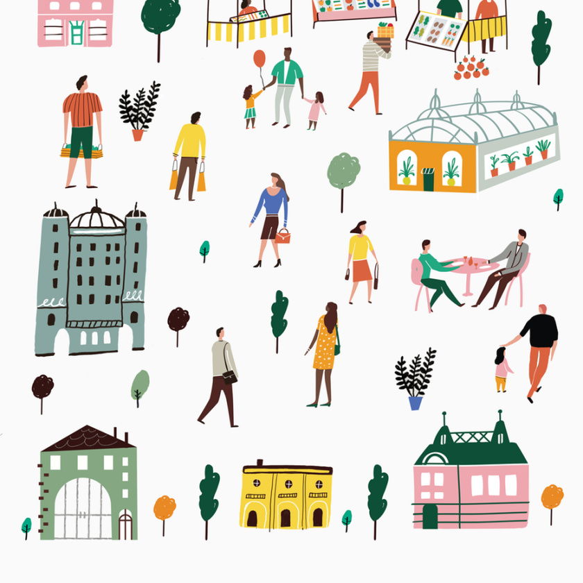 頑皮的插圖。由Molecula的五顏六色和嬉戲的例證