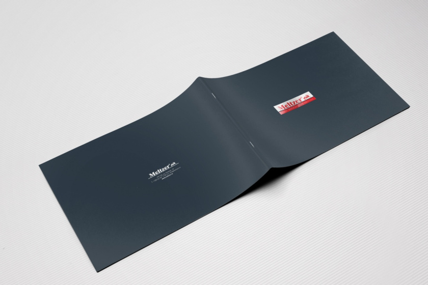 Meltzer家具公司手冊設計，簡約紅黑風格