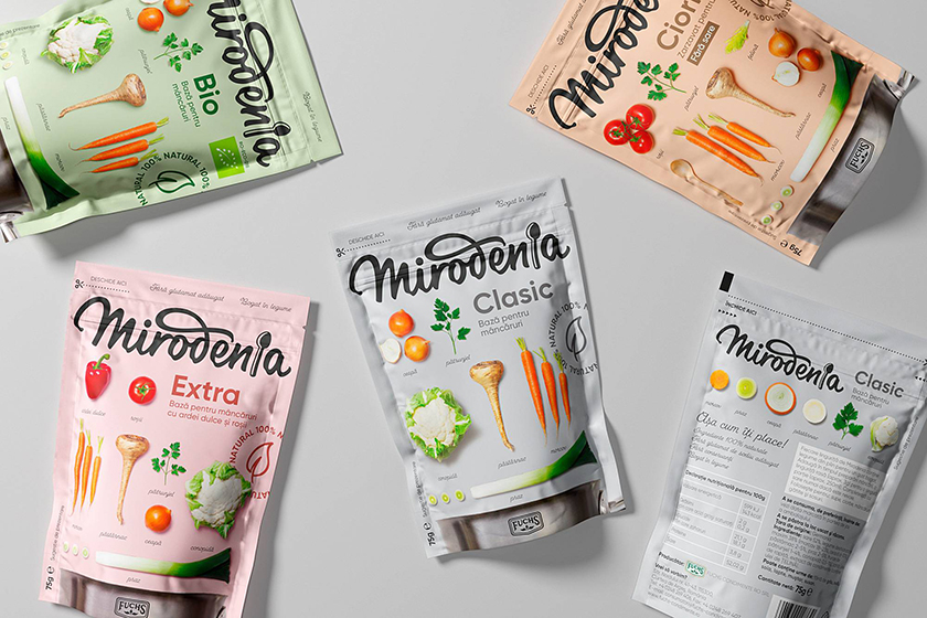 Mirodenia 歐洲市場(chǎng)調(diào)味品包裝設(shè)計(jì)——并排擺放的食材