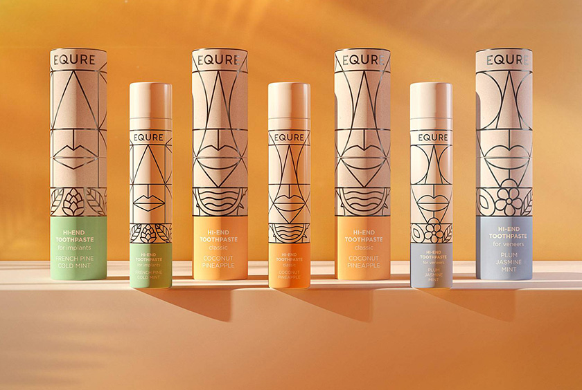 EQURE 牙膏與口腔牙齒護理產(chǎn)品品牌形象策劃與包裝設(shè)計,源于線條裝飾藝術(shù)風格 EQURE 牙膏與口腔牙齒護理產(chǎn)品品牌形象策劃與包裝設(shè)計,源于線條裝飾藝術(shù)風格