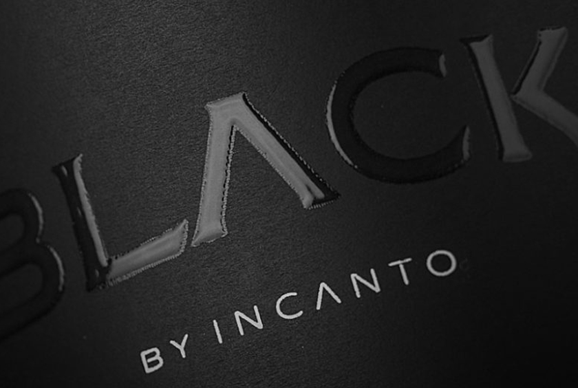 Incanto葡萄酒酒標包裝標簽設計,菜肴凹凸金箔印刷工藝的魔術棒圖案 Incanto葡萄酒酒標包裝標簽設計,菜肴凹凸金箔印刷工藝的魔術棒圖案