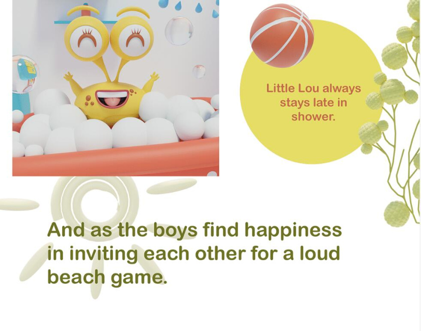 Eyoo family 蜜蜂人家族3D吉祥物設計及場景畫面設計