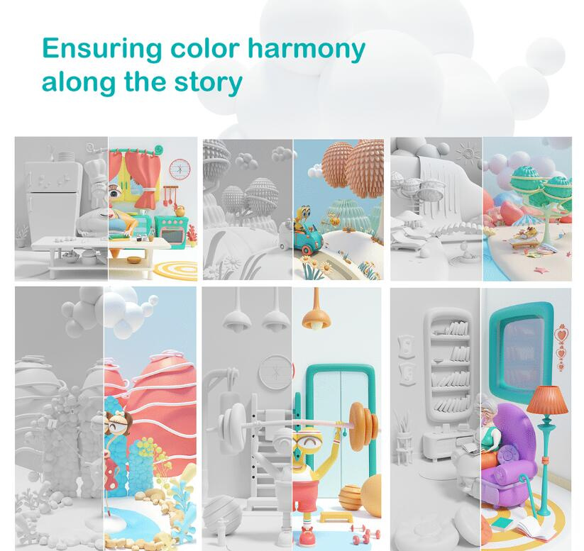 Eyoo family 蜜蜂人家族3D吉祥物設計及場景畫面設計