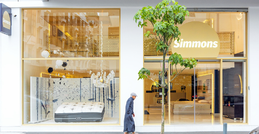 SIMMONS席夢思sunrise日出系列床墊品牌形象設(shè)計-專賣店空間設(shè)計