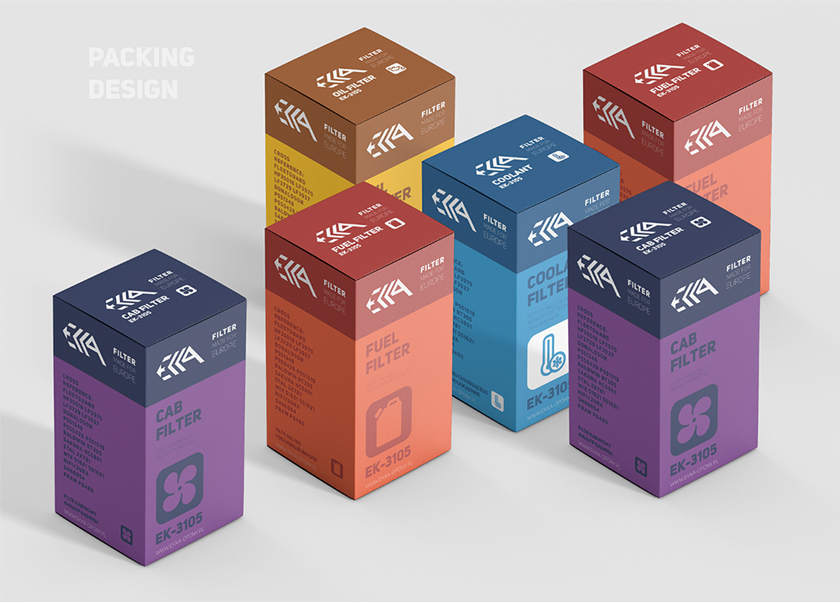 ECCA 工程車輛與卡車空氣濾清器包裝設(shè)計