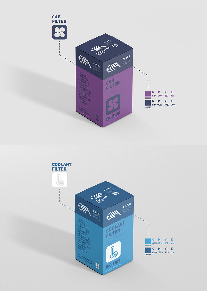 ECCA 工程車輛與卡車空氣濾清器包裝設(shè)計