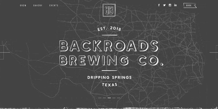 幽靈字母-Backroads Brewing Co.網(wǎng)頁設計