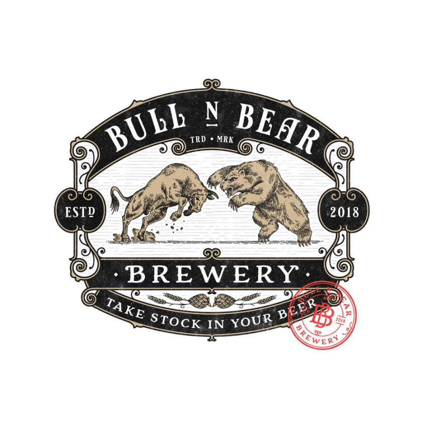 復古風格-Bull N Bear Brewery標志設計