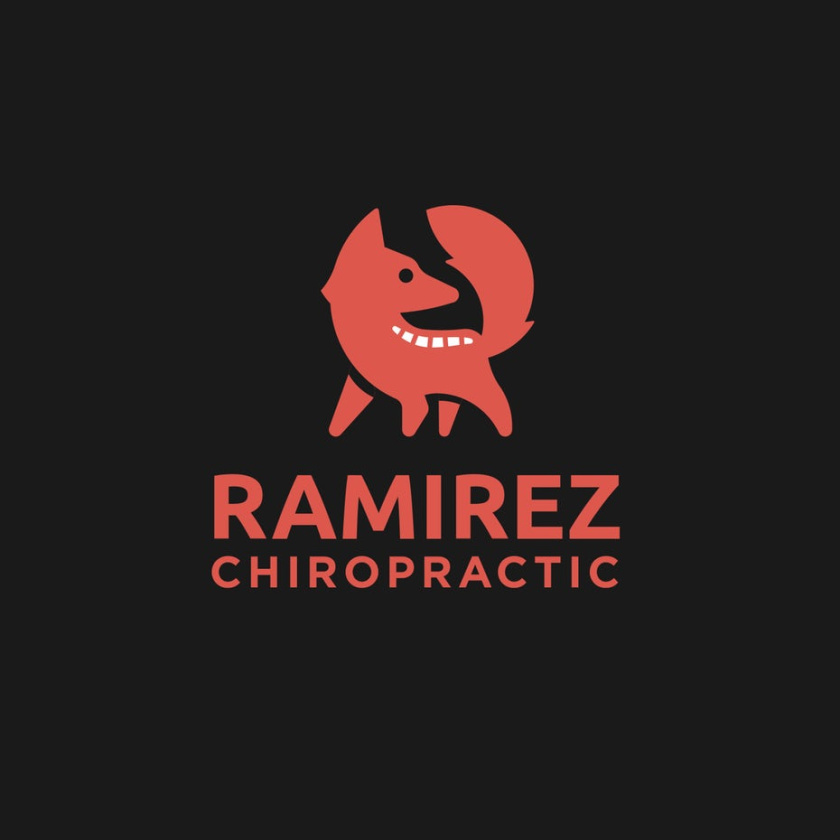 珊瑚色的狐貍標(biāo)志設(shè)計(jì)