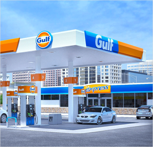 海灣石油公司加油站推出了新標(biāo)識(shí)logo-上海logo設(shè)計(jì)公司