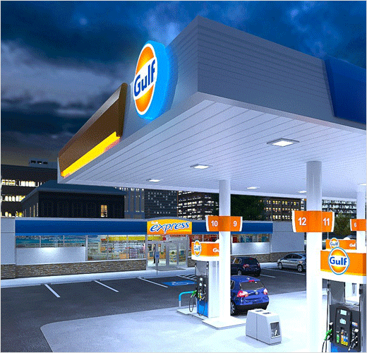 海灣石油公司加油站推出了新標(biāo)識(shí)logo-上海logo設(shè)計(jì)公司