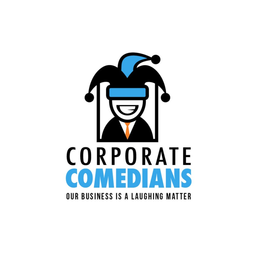 喜劇演員的小丑標(biāo)志logo設(shè)計(jì)