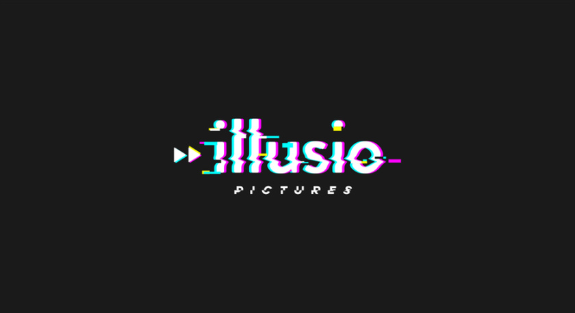 故事風(fēng)格的圖片“illusio pictures”logo設(shè)計(jì)