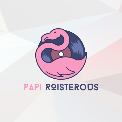 火烈鳥(niǎo)奠定了與文本“papi roisteroos”的記錄logo設(shè)計(jì)