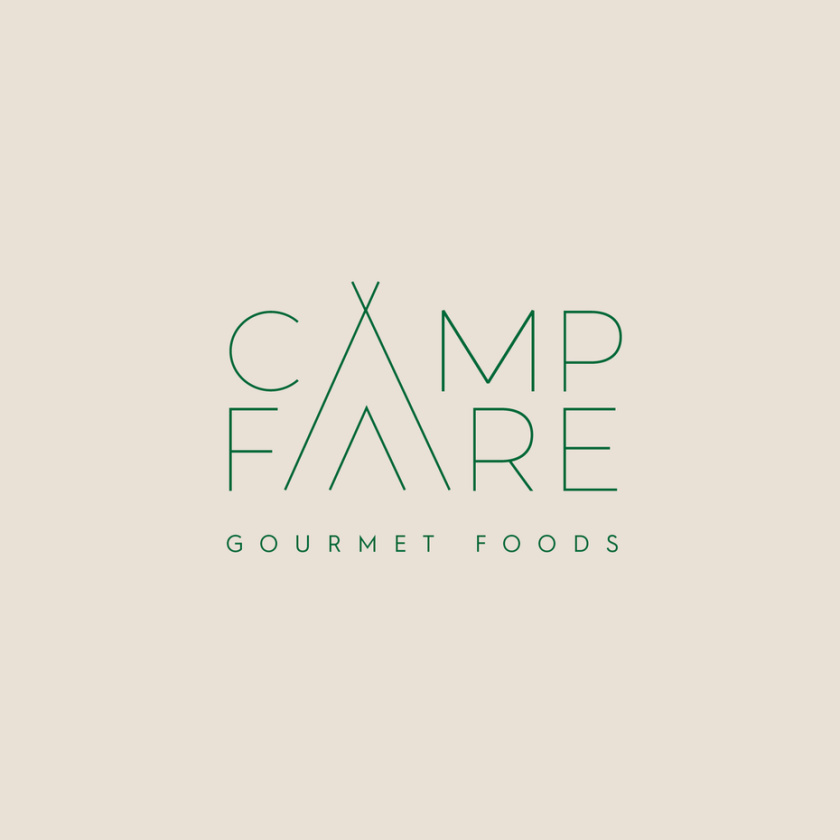 露營(yíng)餐美食線logo設(shè)計(jì)
